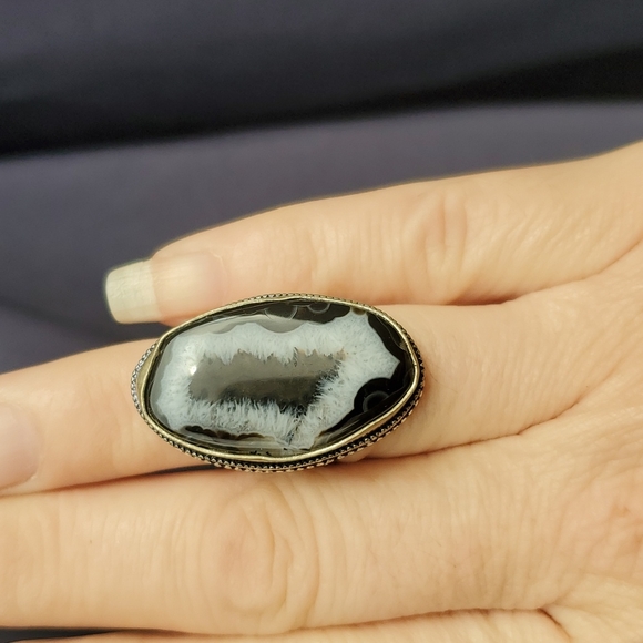 New Solar Agate 925 Silver Statement Ring. - Picture 5 of 14
